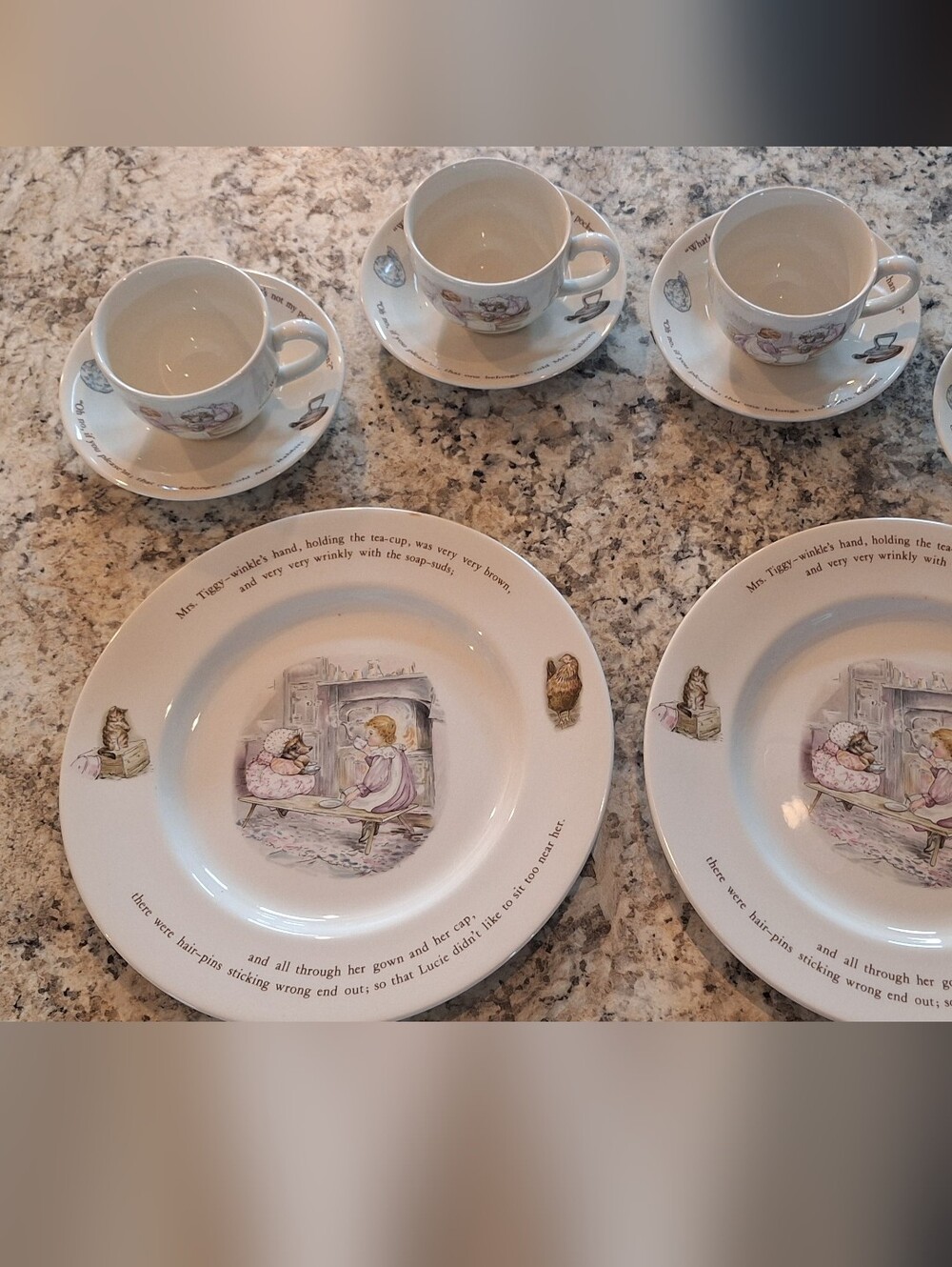 Antique Wedgwood Tea Cup Set And Dinner Plates